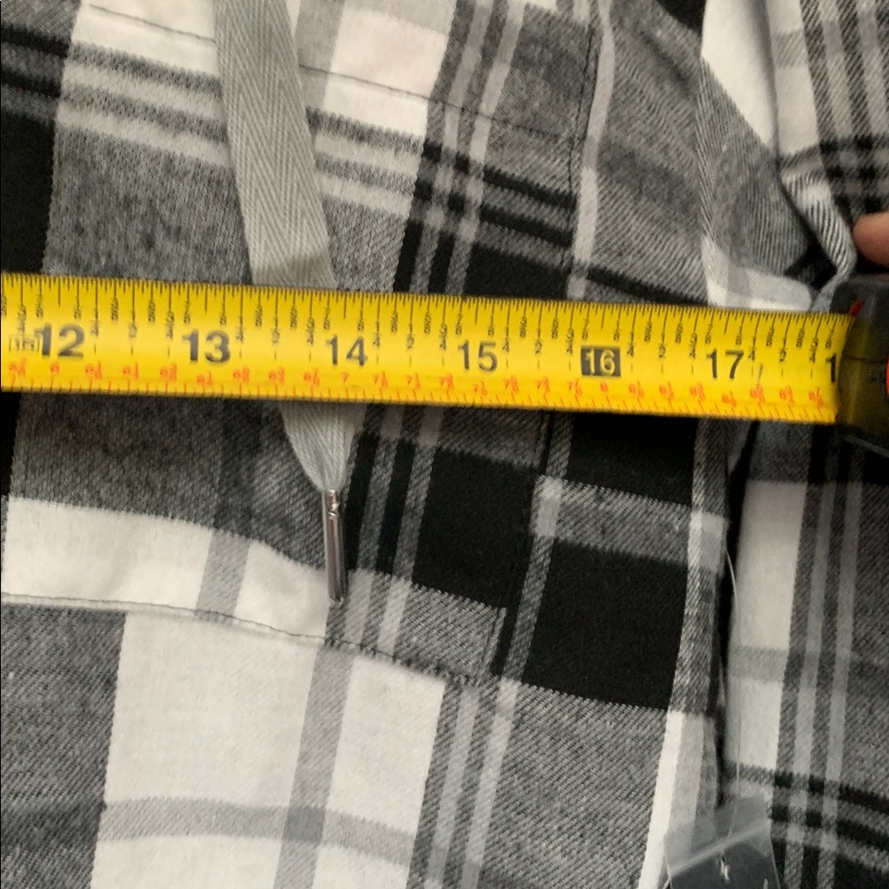 Plaid Button-Up Hoodie - Picture 8 of 12
